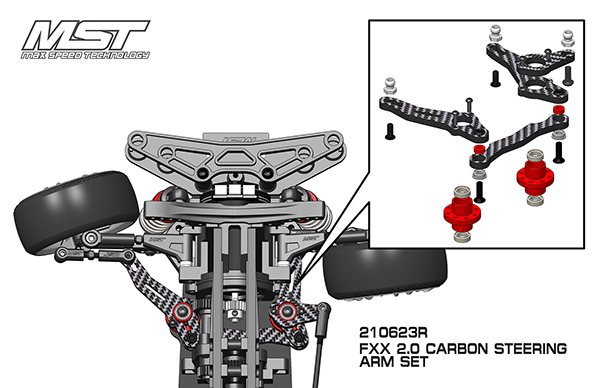 MST-Racing Carrosserie montants Set//mst210381