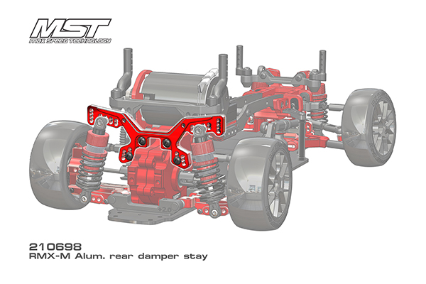 MST RMX-M Alum. Rear Damper Stay - Red MST RMX-M Alum. Rear Damper Stay - Red