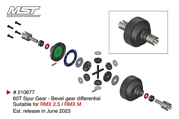 MST 48P 60T Metal Gear Differential Set MST 48P 60T Metal Gear Differential Set